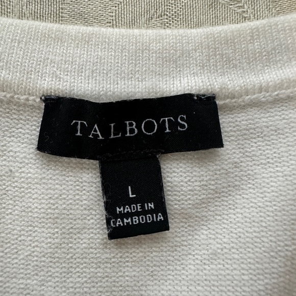 Talbots White Ribbed Tank Top - Picture 4 of 4